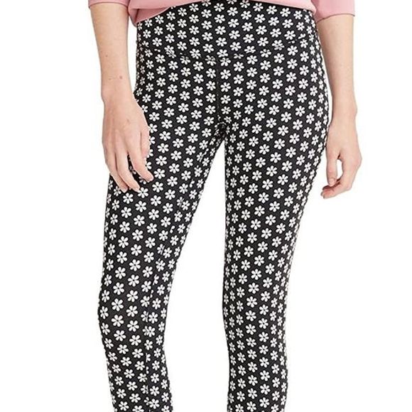 Levi’s Daisy Print High Rise Logo Black White Yoga Athletic Sporty Leggings XS - Picture 1 of 8